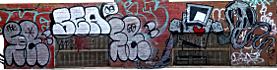Love Robot Graffiti on the wall of Idiosyntactix Strategic Arts & Sciences Alliance [5 Punk Avenue]
